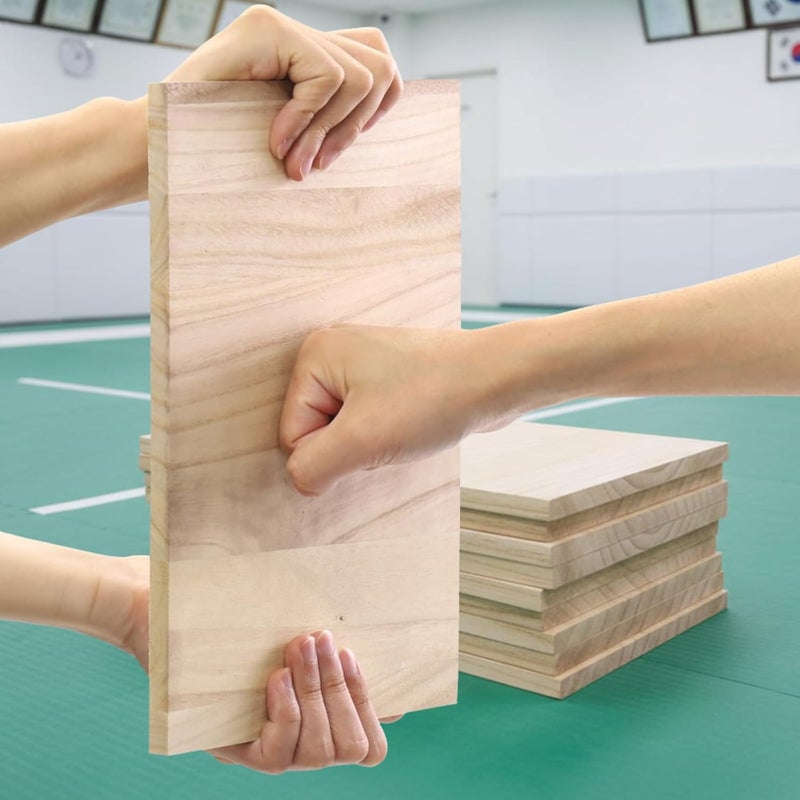 Japard 10Pcs Taekwondo Karate Breaking Board 10mm, Martial Arts Breakable Punching Boards Wooden Kick Training Accessory for Kids Adult for Practice Performing - Image 1